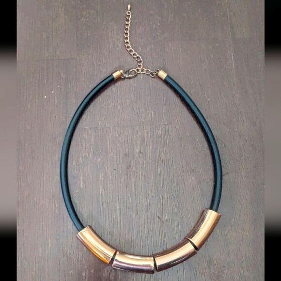 Rubber and Faux Copper Adjustable Length Choker - Picture 9 of 9